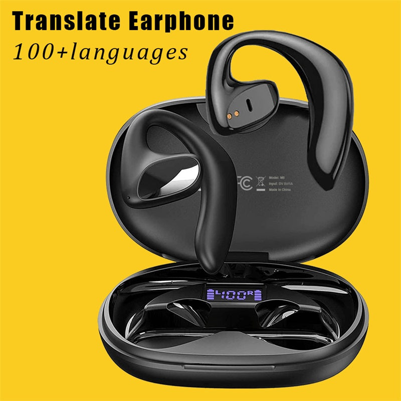Oreillette Bluetooth traducteur, 144 langue appareil intelligent de traduction M8