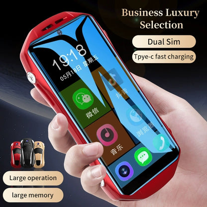 Mini Smartphone voiture de luxe, face id, Double Sim Google Play Store Android 4G