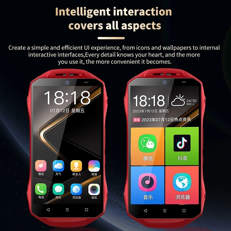 Mini Smartphone voiture de luxe, face id, Double Sim Google Play Store Android 4G