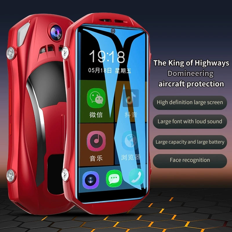 Mini Smartphone voiture de luxe, face id, Double Sim Google Play Store Android 4G
