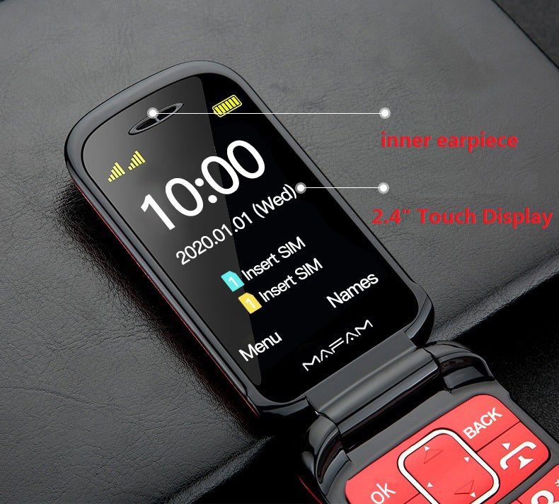 Téléphone à double écran fonction bouton SOS idéal sport double sim