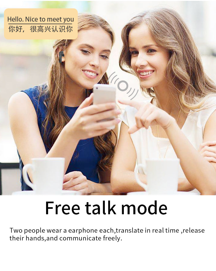 Oreillette Traducteur de langue Bluetooth compatible Ios & Android , 144 Langues B11