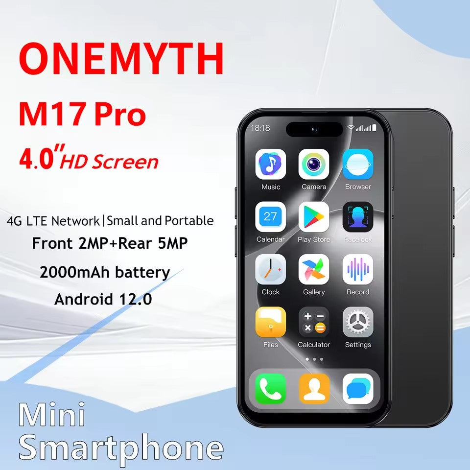 Mini Smartphone M17 Pro Double Sim 4G Android Google Play Store