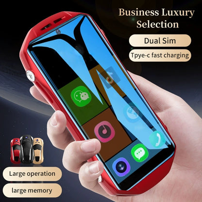 Mini Smartphone voiture de luxe, face id, Double Sim Google Play Store Android 4G