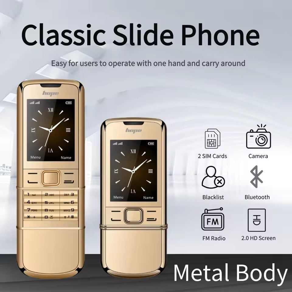 Mini téléphone de Luxe en métal Double Sim