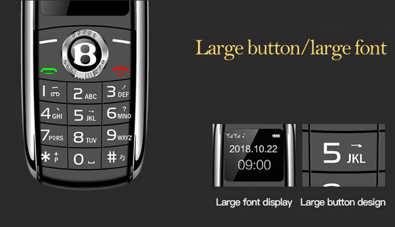 Mini téléphone voiture style Bentley Double Sim