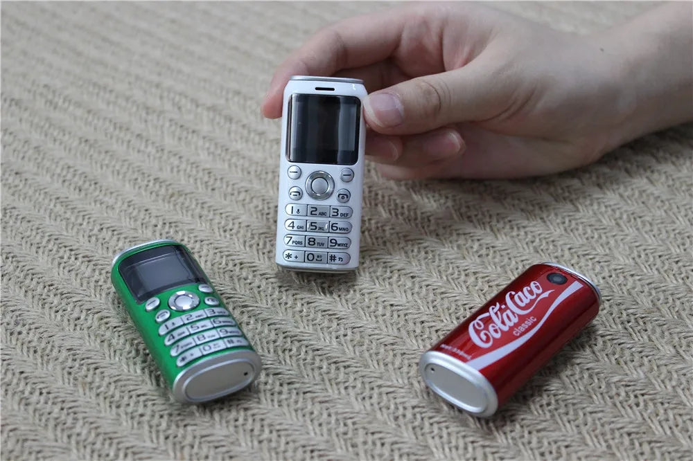 Mini téléphone Coca cola , Pepsi , Heineken double Sim