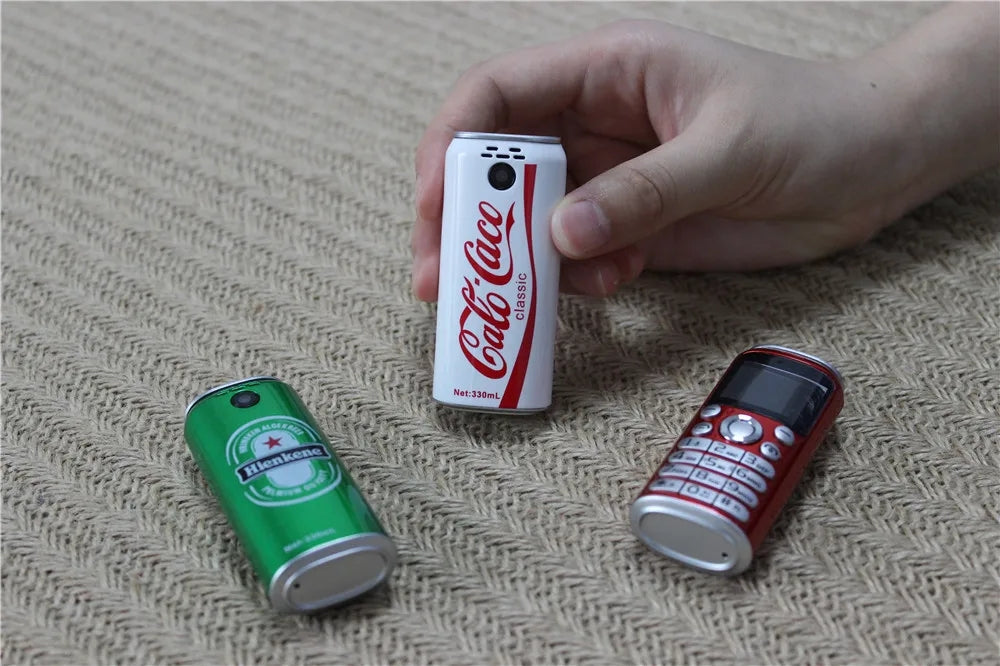 Mini téléphone Coca cola , Pepsi , Heineken double Sim