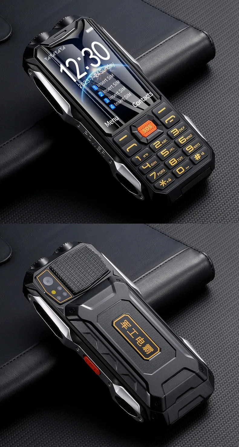 Téléphone anti chute Q9 2G 4 SIM , téléphone randonnée, chantier