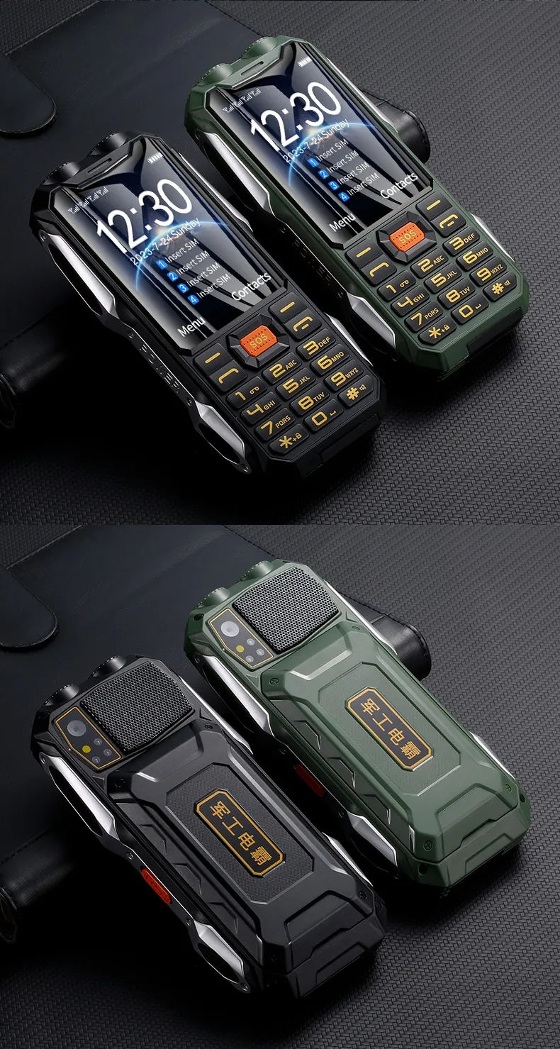 Téléphone anti chute Q9 2G 4 SIM , téléphone randonnée, chantier