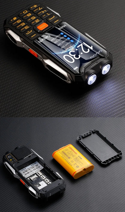 Téléphone anti chute Q9 2G 4 SIM , téléphone randonnée, chantier