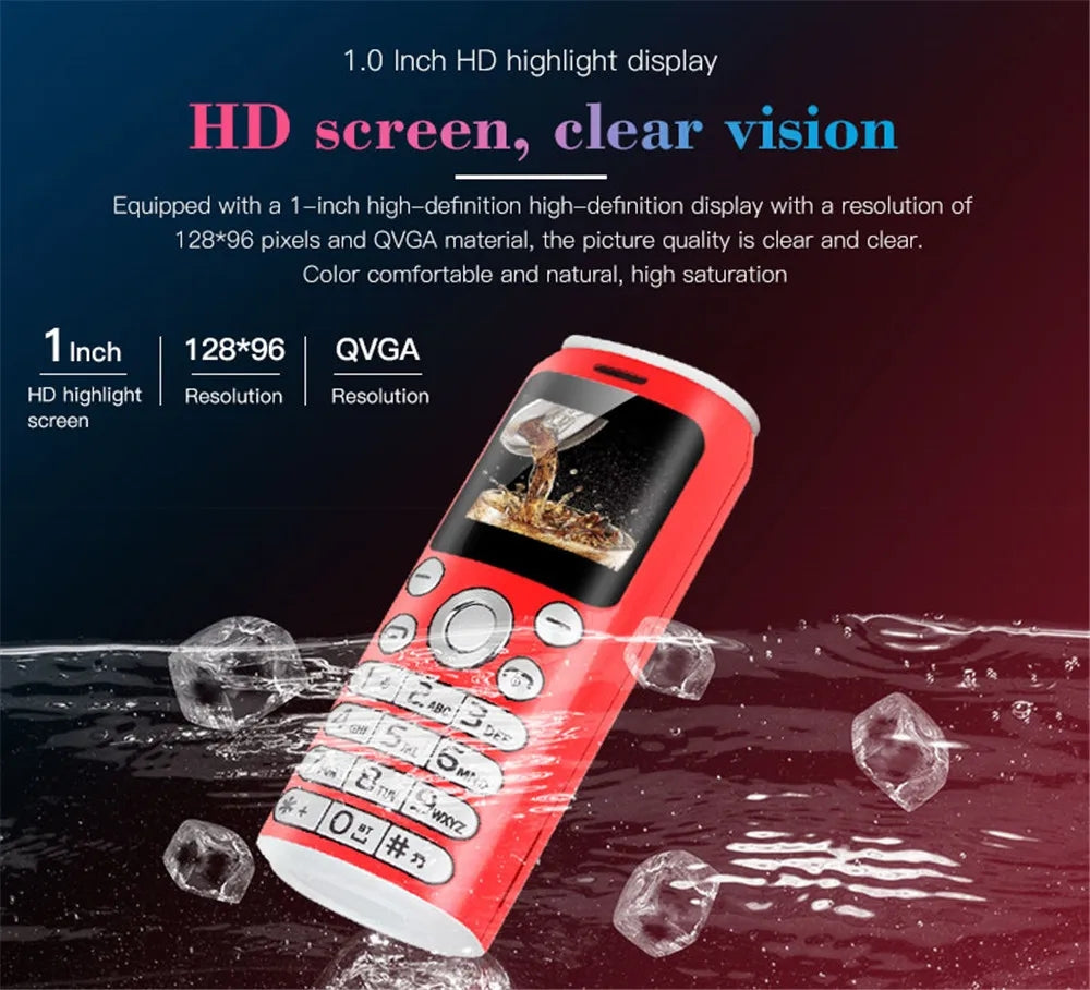 Mini téléphone Coca cola , Pepsi , Heineken double Sim