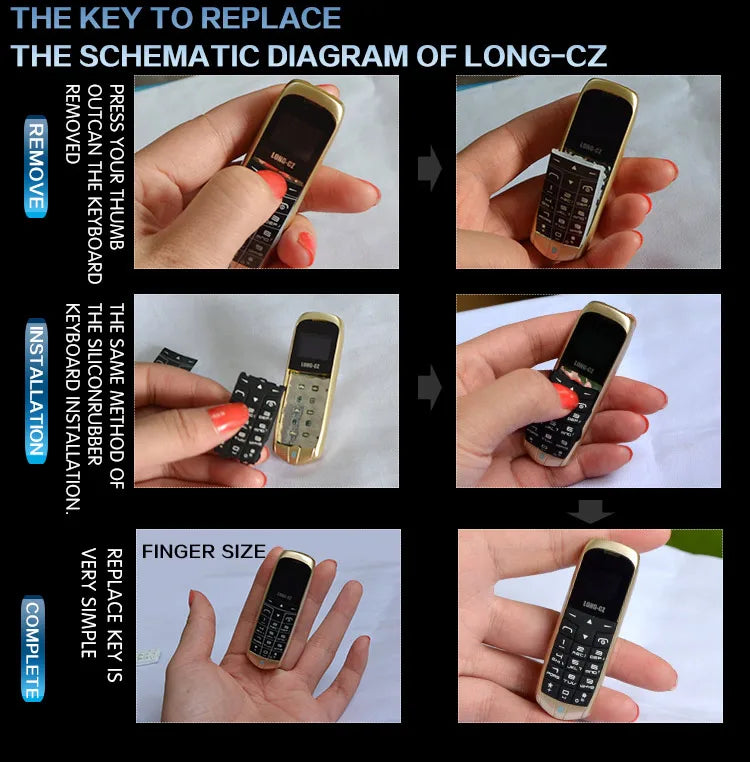 Mini téléphone mobile double sim Long -CZ