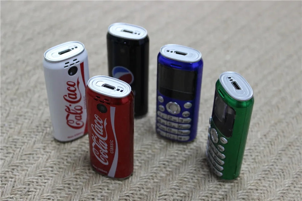 Mini téléphone Coca cola , Pepsi , Heineken double Sim