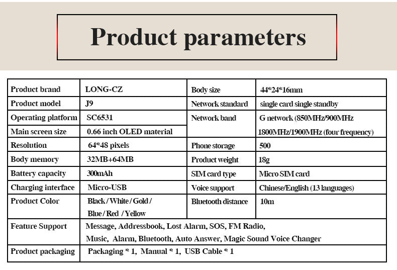 Mini téléphone portable ( plus petit au monde )
