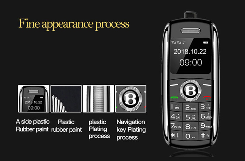 Mini téléphone voiture style Bentley Double Sim