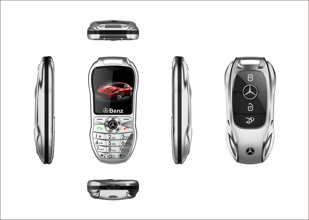 Mini téléphone Mercedes Benz clef de voiture style Double Sim