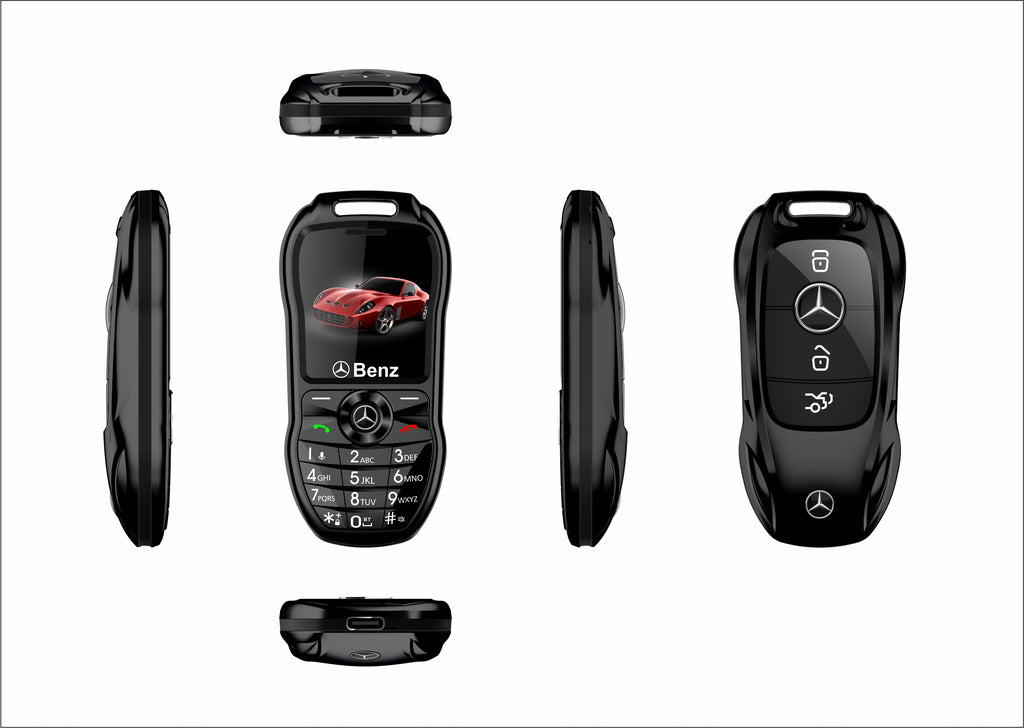Mini téléphone Mercedes Benz clef de voiture style Double Sim