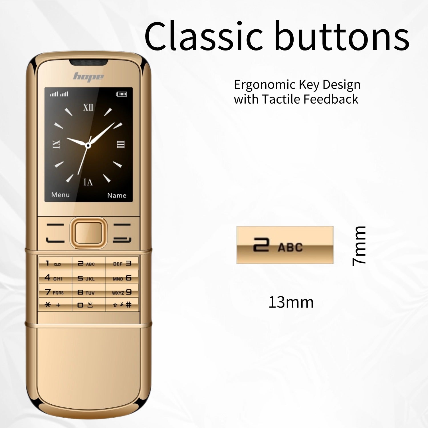 Mini téléphone de Luxe en métal Double Sim