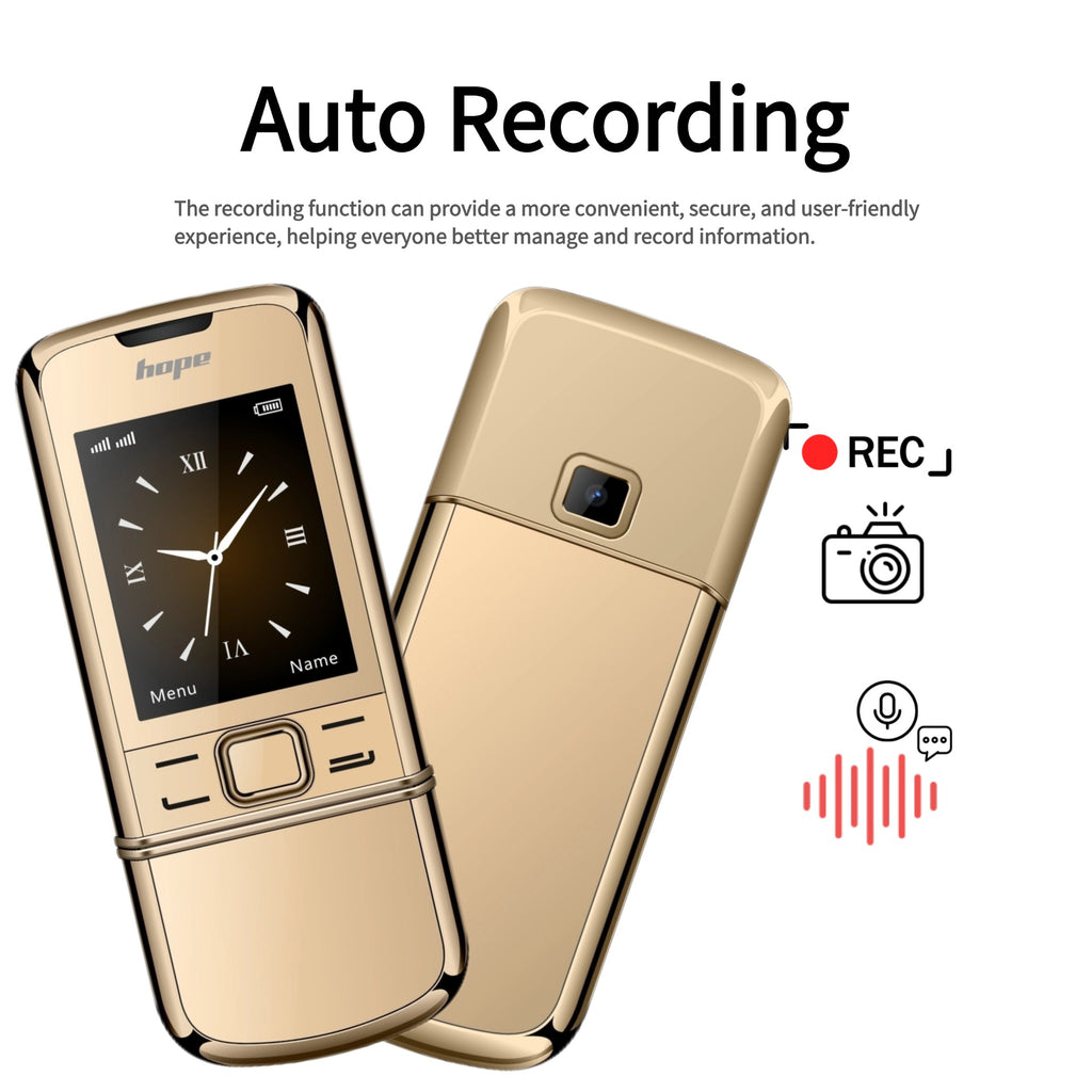 Mini téléphone de Luxe en métal Double Sim