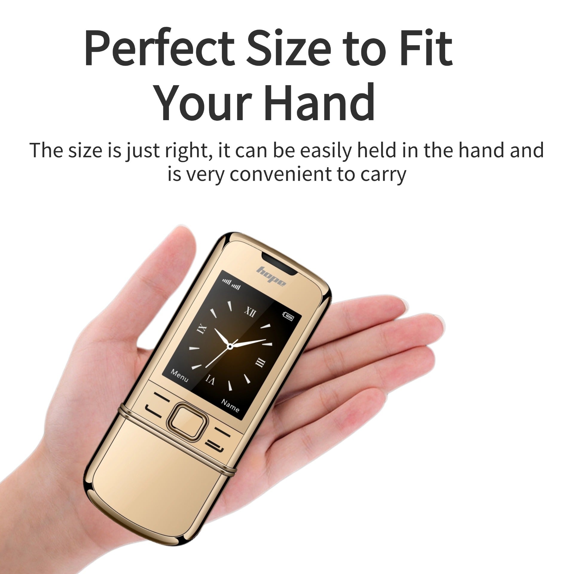 Mini téléphone de Luxe en métal Double Sim