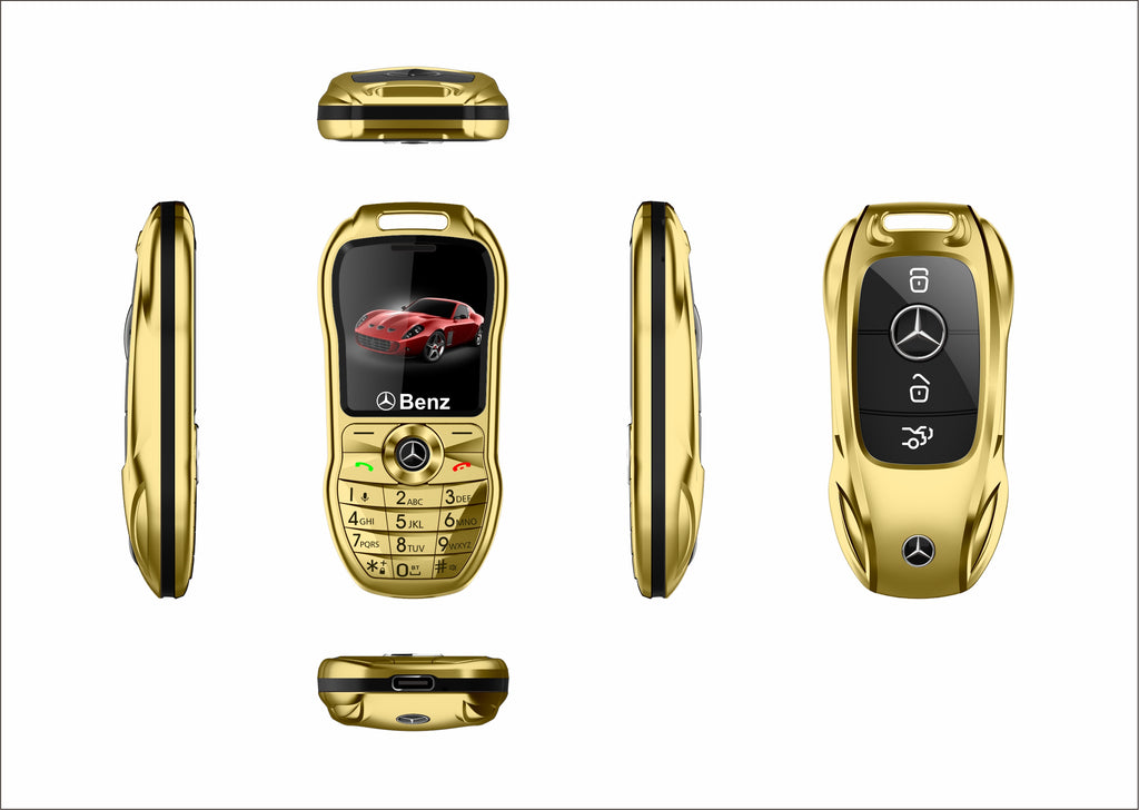 Mini téléphone Mercedes Benz clef de voiture style Double Sim