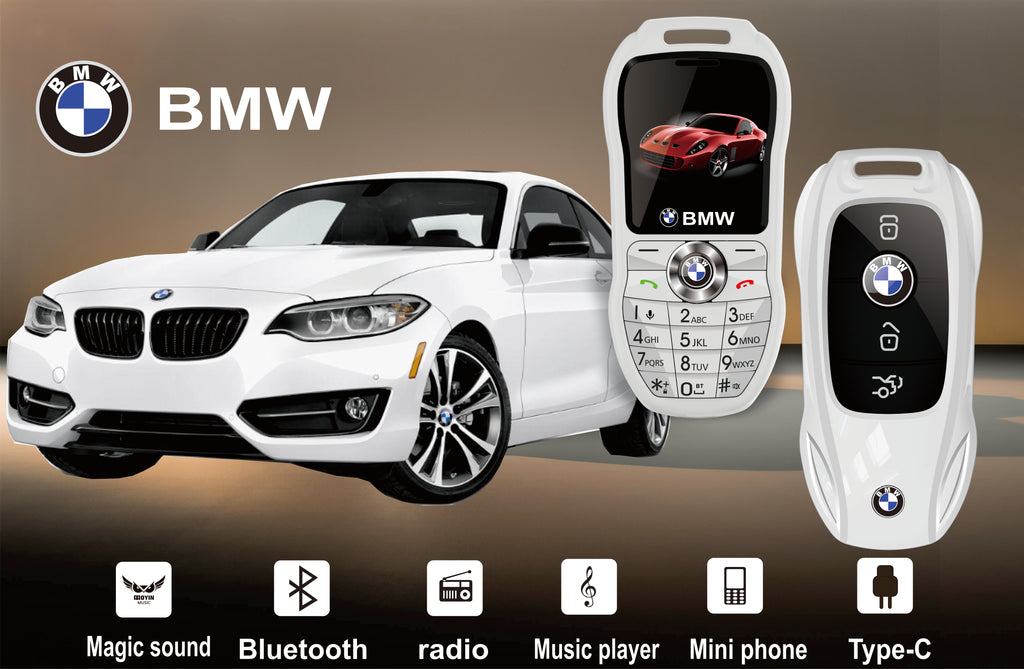 Mini téléphone portable BMW style clef de voiture Double sim