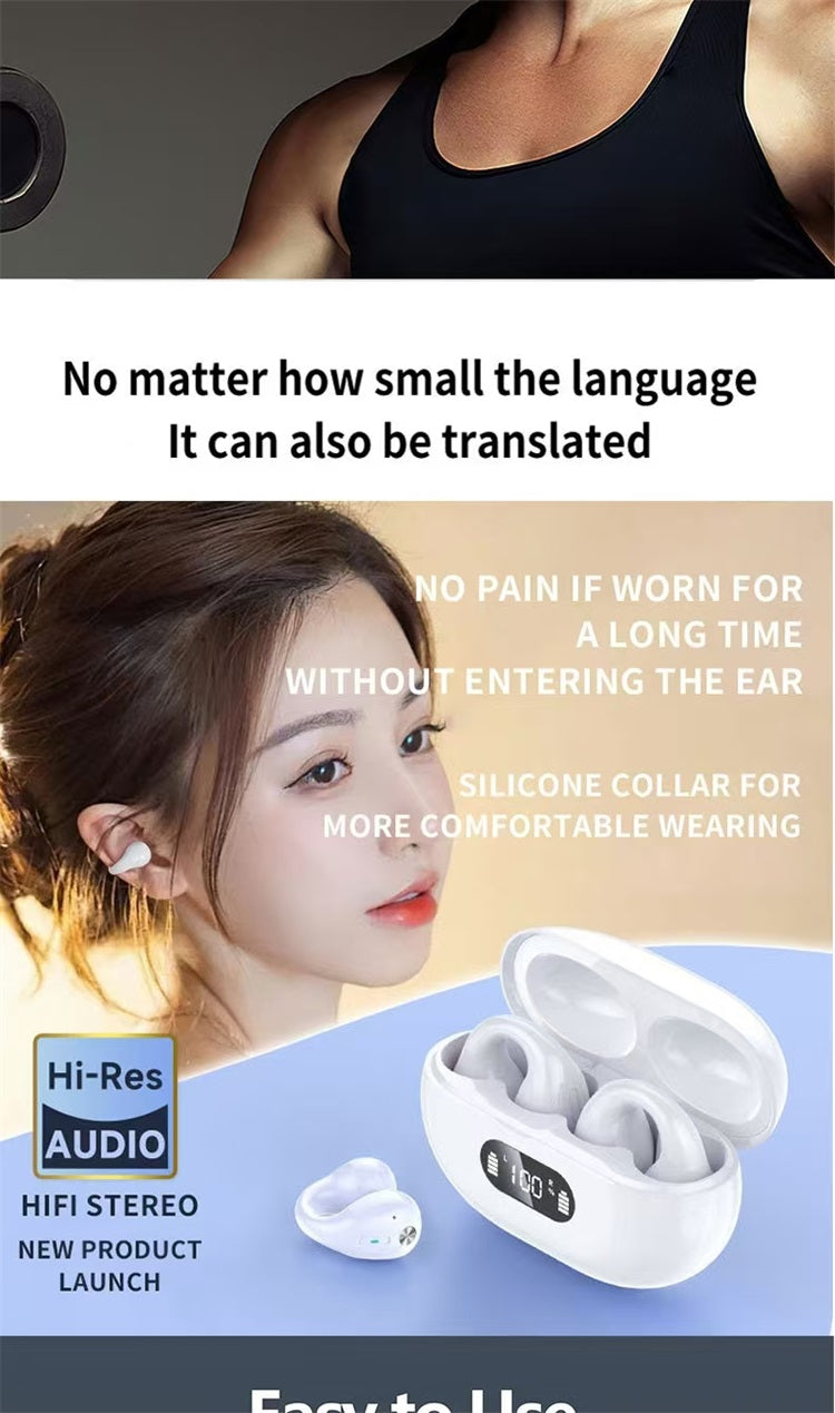 Oreillette IA traducteur de langue Bluetooth sans fil 144 langue Q7