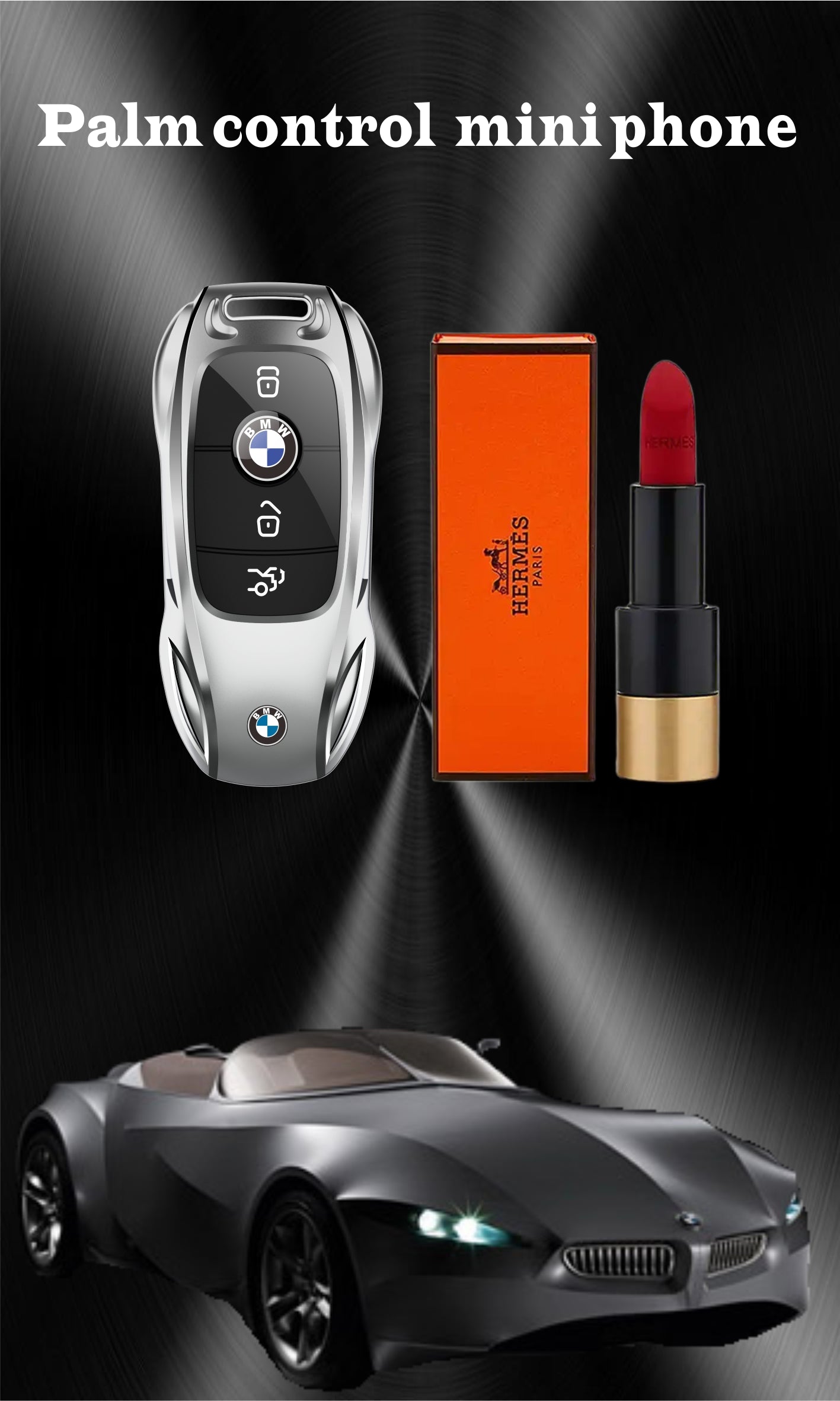Mini téléphone portable BMW style clef de voiture Double sim