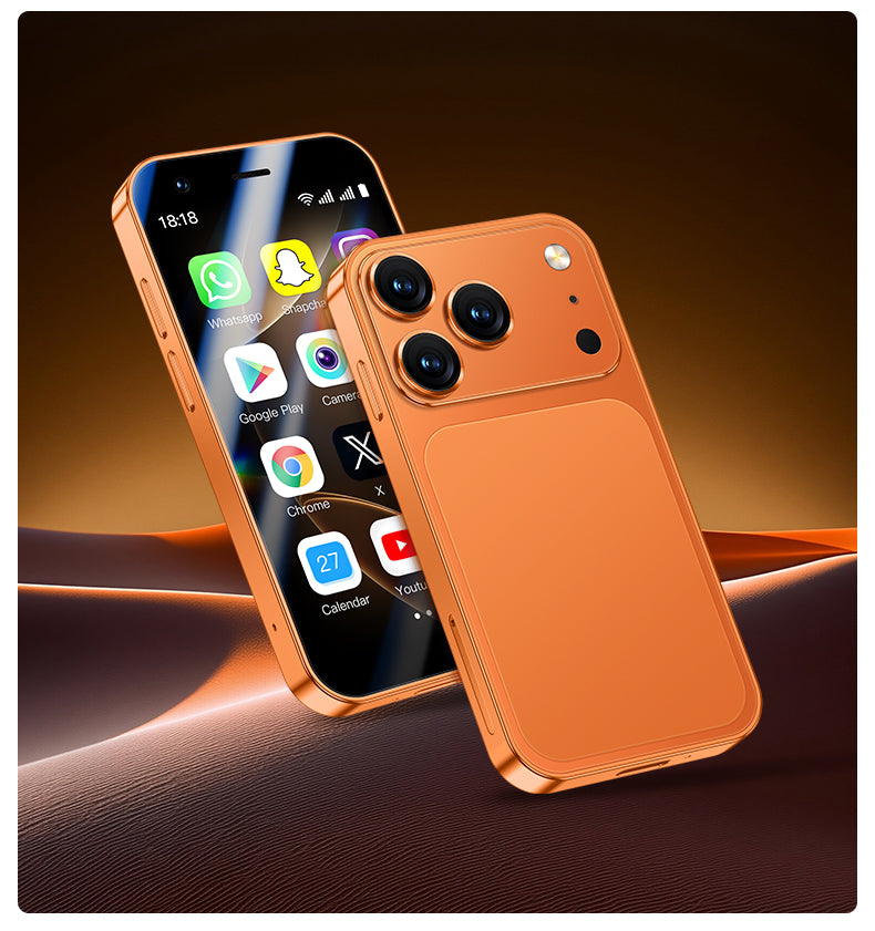 Mini Smartphone 4G Super Mini 17 Pro – Ultra Compact, Puissant et Pratique Style IPhone 17 Pro Max