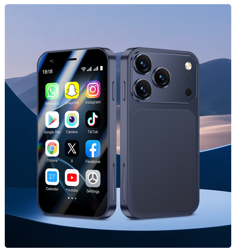 Mini Smartphone 4G Super Mini 17 Pro – Ultra Compact, Puissant et Pratique Style IPhone 17 Pro Max