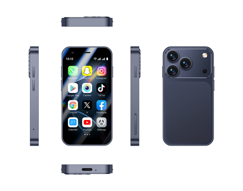 Mini Smartphone 4G Super Mini 17 Pro – Ultra Compact, Puissant et Pratique Style IPhone 17 Pro Max