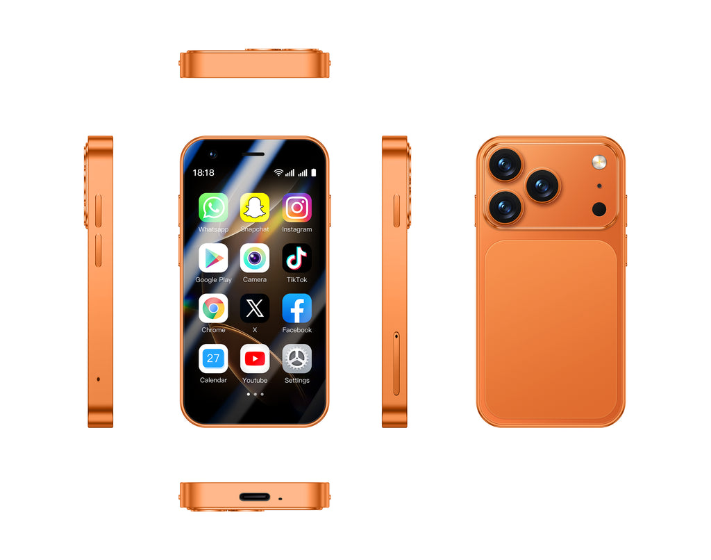 Mini Smartphone 4G Super Mini 17 Pro – Ultra Compact, Puissant et Pratique Style IPhone 17 Pro Max