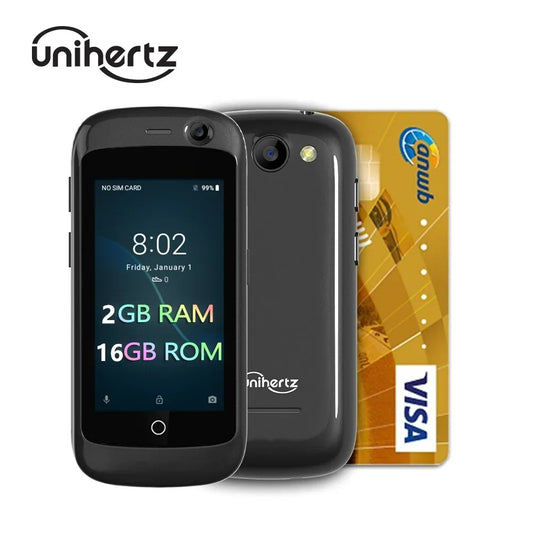 Mini Smartphone Unihertz Jelly pro 4G, 2GB RAM 16GB ROM 2.45 'Android 7.0 8.0MP Quad Core