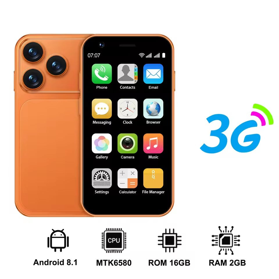 Mini Smartphone 4G Super Mini 17 Pro – Ultra Compact, Puissant et Pratique Style IPhone 17 Pro Max