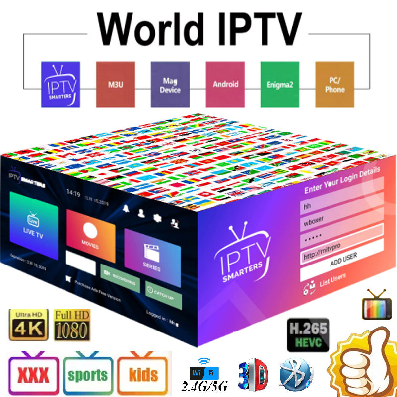Code Smarters Pro 12 mois Android TV M3u Smart TV MegaOTT IBO PLAYER